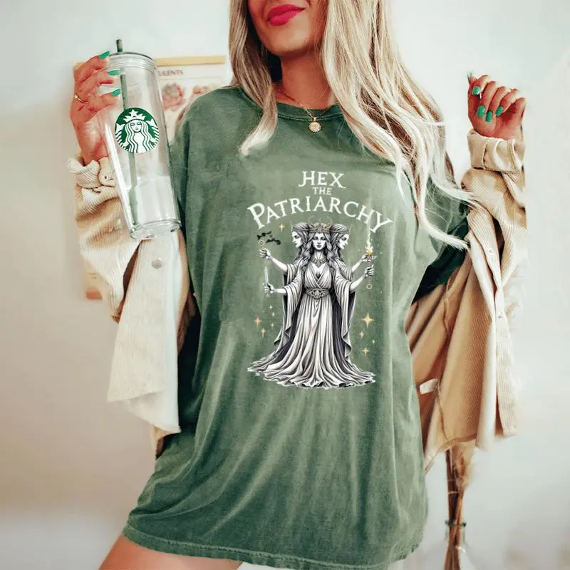 Feminist Witch Hex The Patriarchy Womens Women's Oversized Comfort T-Shirt