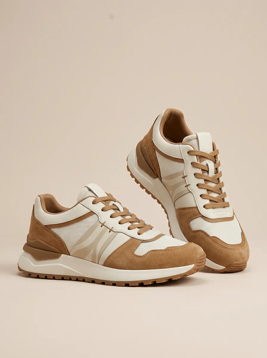 Unisex Casual Minimalist Suede Print Sneakers