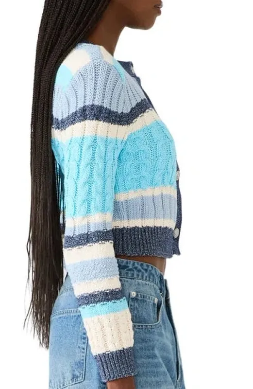 Silver Cotton Blend Relaxed Top