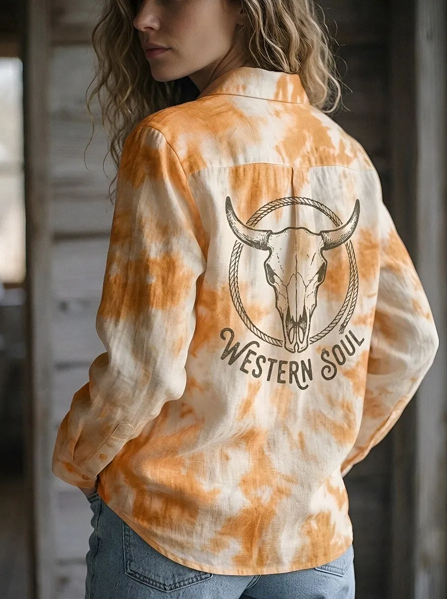 Western Soul Bull Casual Shirt