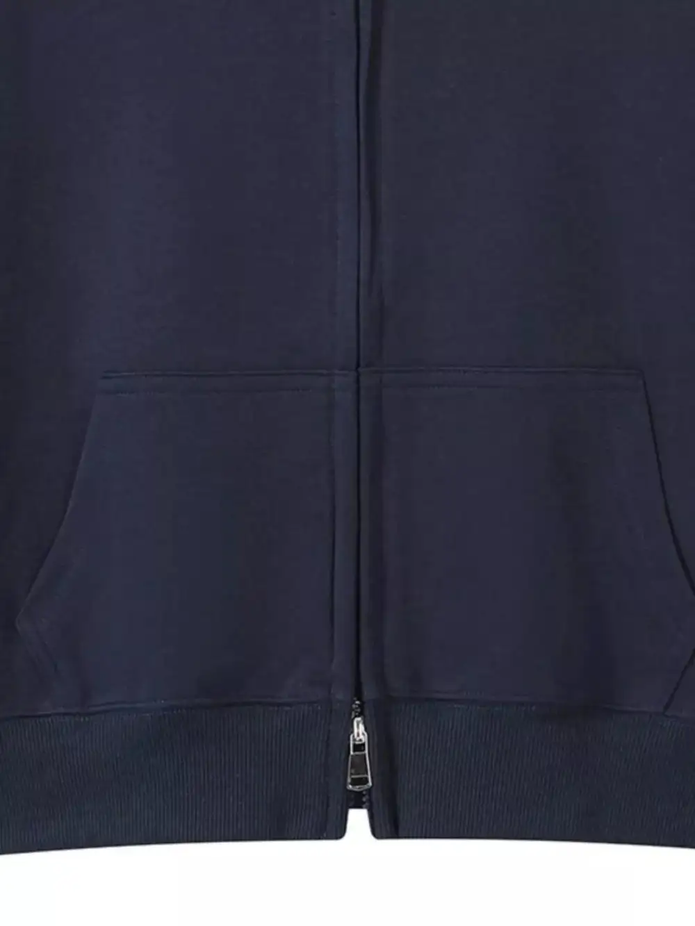 Zip-Detail Pocketed Long-Sleeve Hoodie