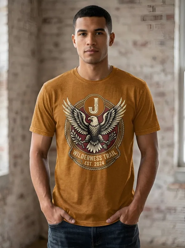 Men's Eagle Wilderness Emblem Graphic T-Shirt