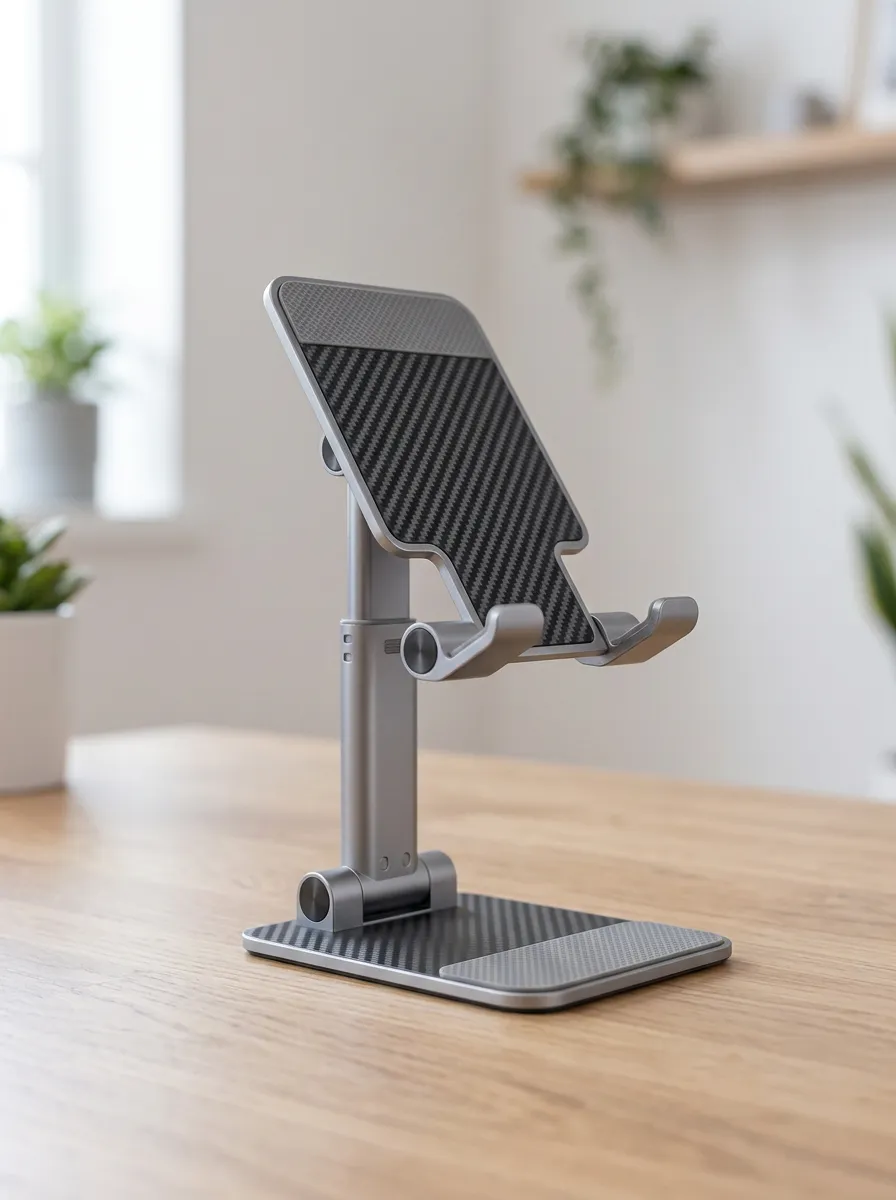Carbon Fiber Pattern Mobile Phone Stand
