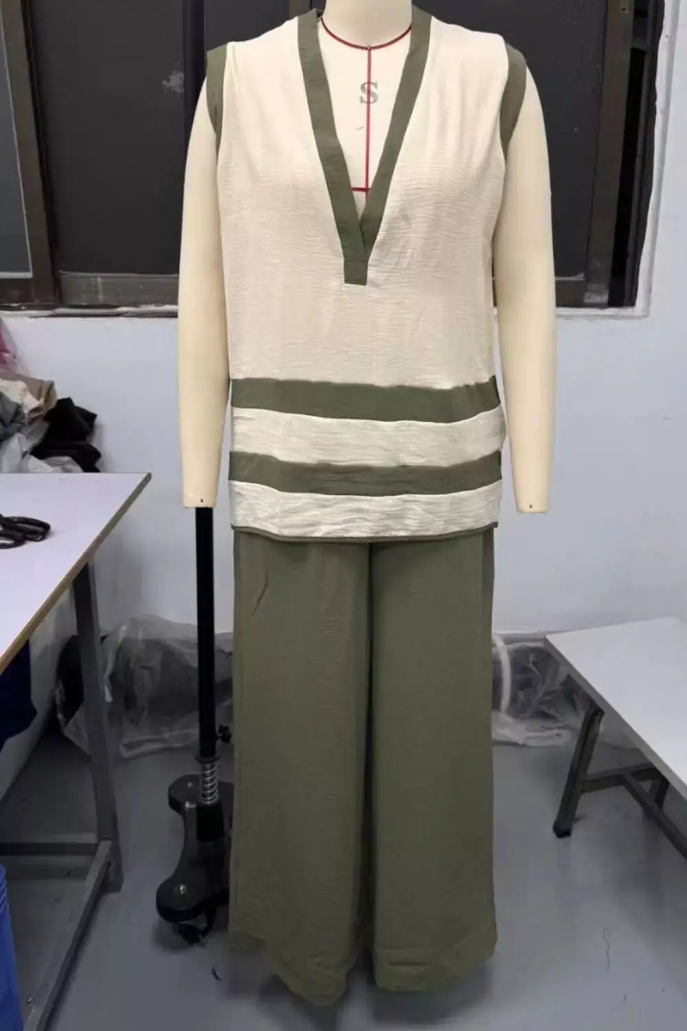 Sleeveless Top Wide Leg Pants Set