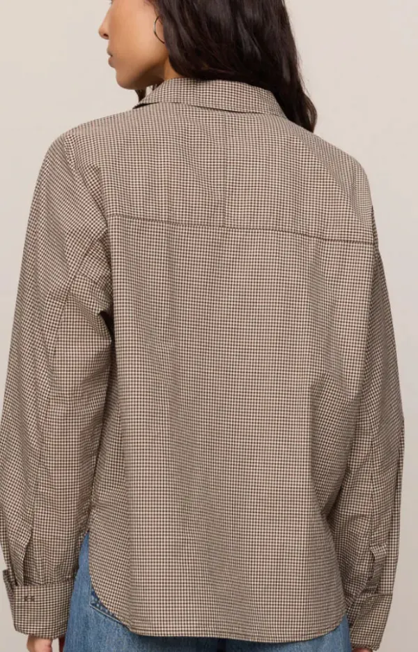 Relaxed Gingham Cotton Button Up Shirt