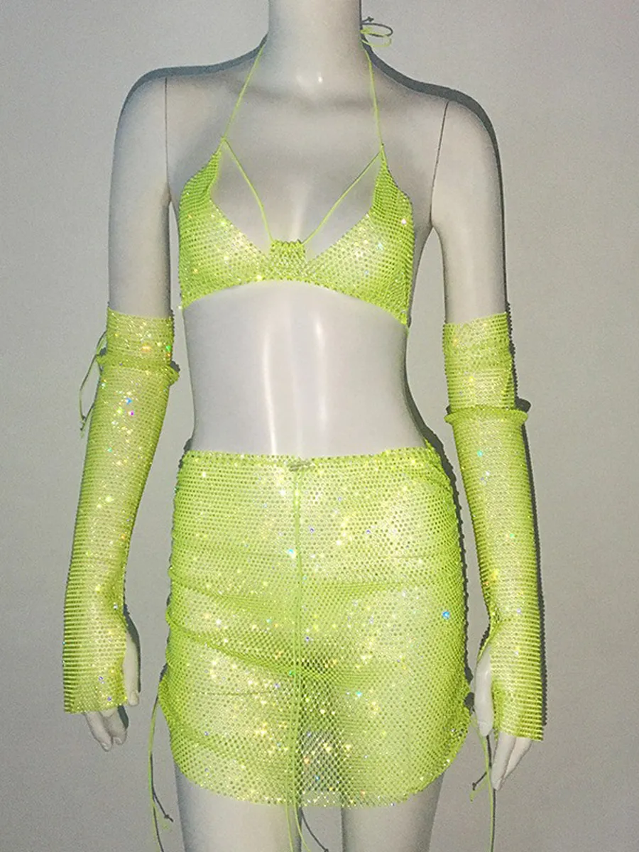 Peyton Rhinestone Three Piece Set