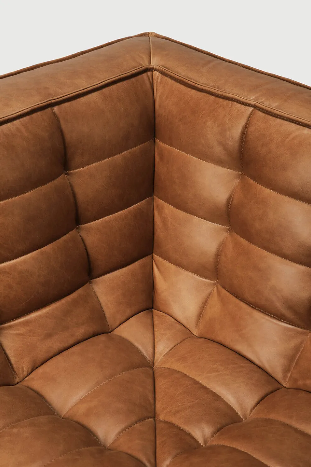 Sculptural Modular Leather Sofa