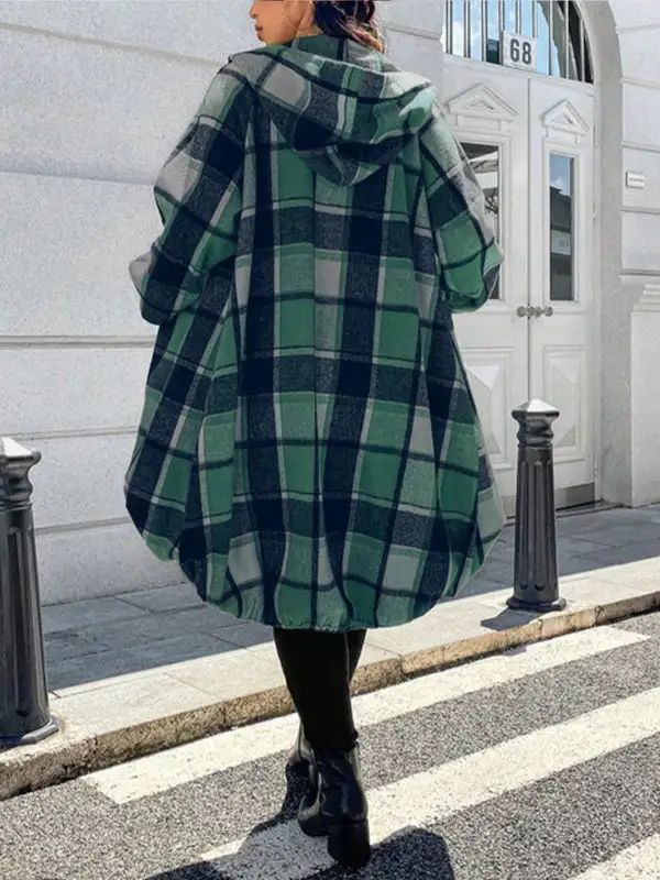 Plaid Hooded Jacket