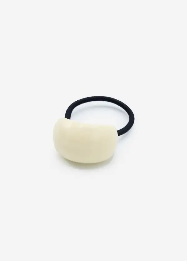 White Curved Hair Tie
