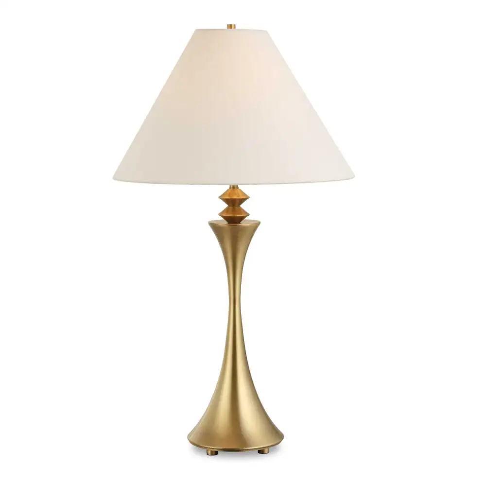 Flared Brass Table Lamp
