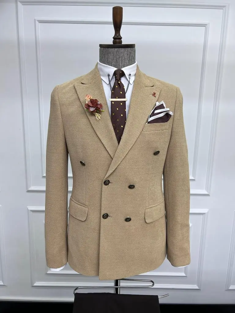 Slim Fit Special Design Double Breasted Jacket