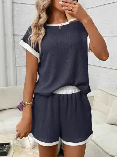 Relaxed Refined Pocketed Top and Shorts Matching Set