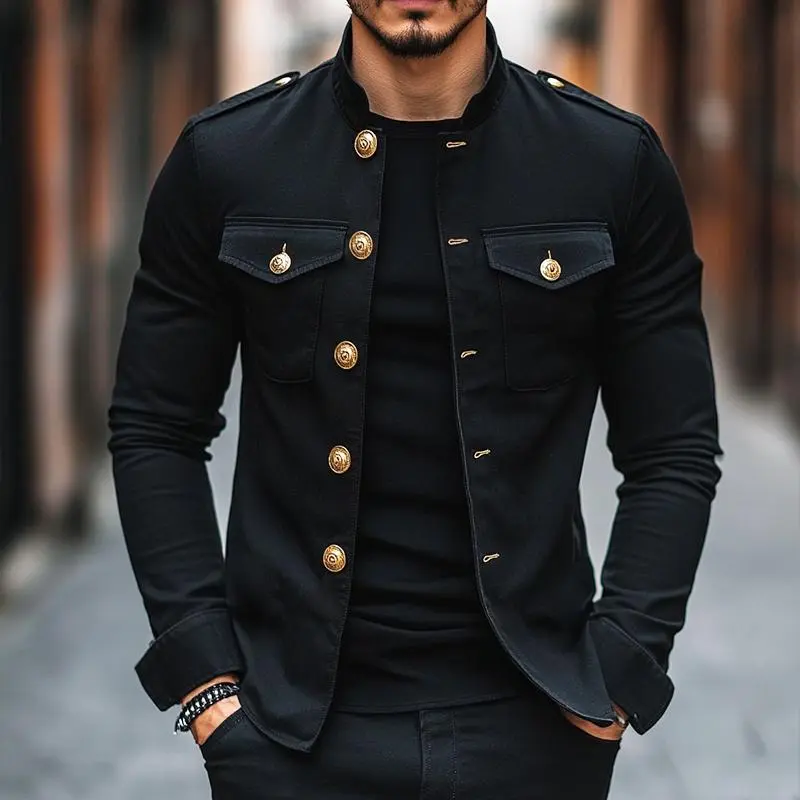 Tailored Zip Buttoned Jacket