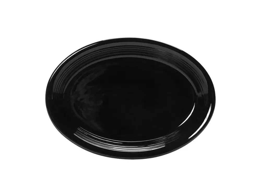 Concentric Pattern Oval Service Platter