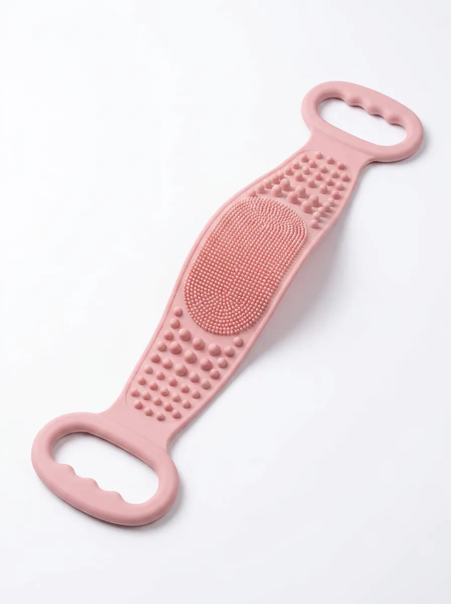 Silicone Back Scrubber Bath Strap with Textured Surface