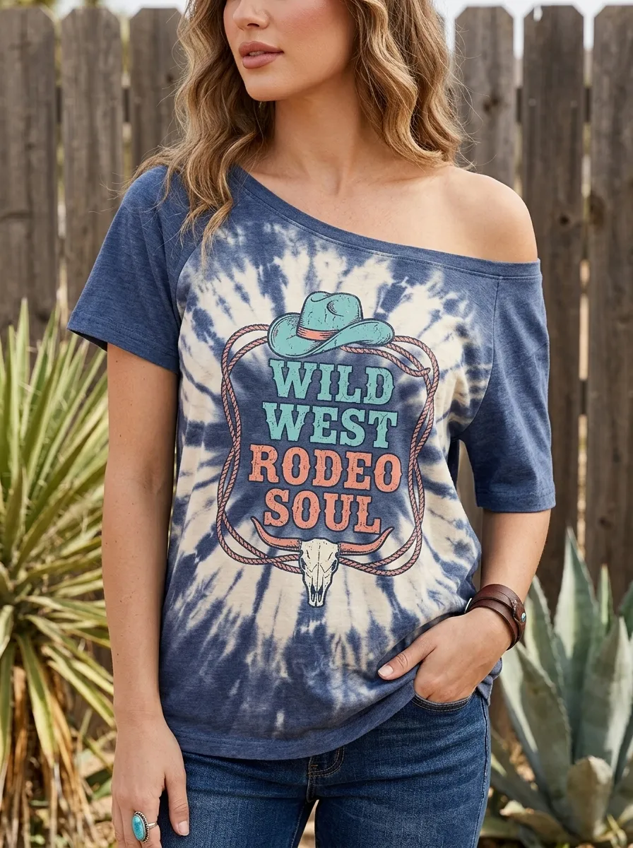 Wild West Rodeo T-Shirt Casual
