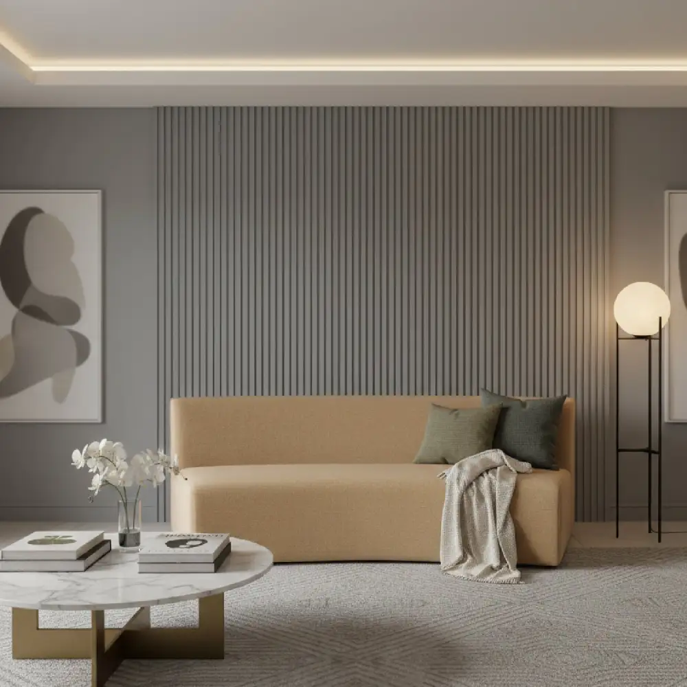 Modern Modular Concave Sofa