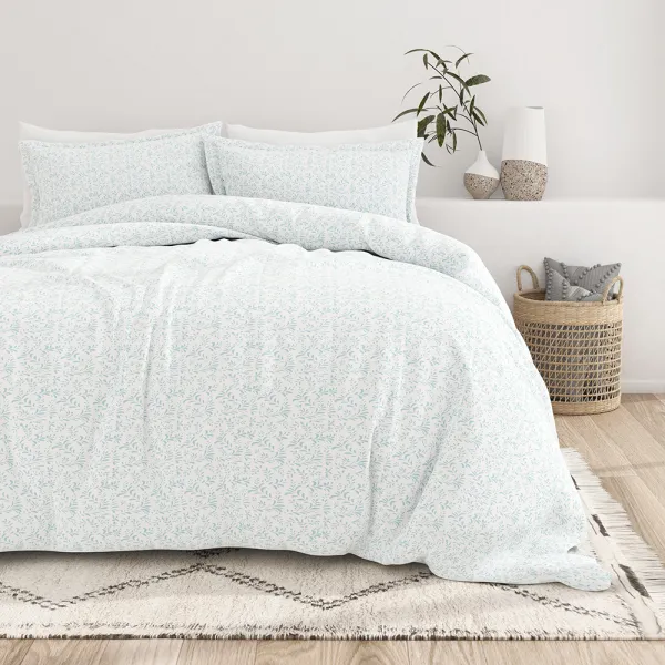 Burst of Vines Pattern Duvet Cover Set