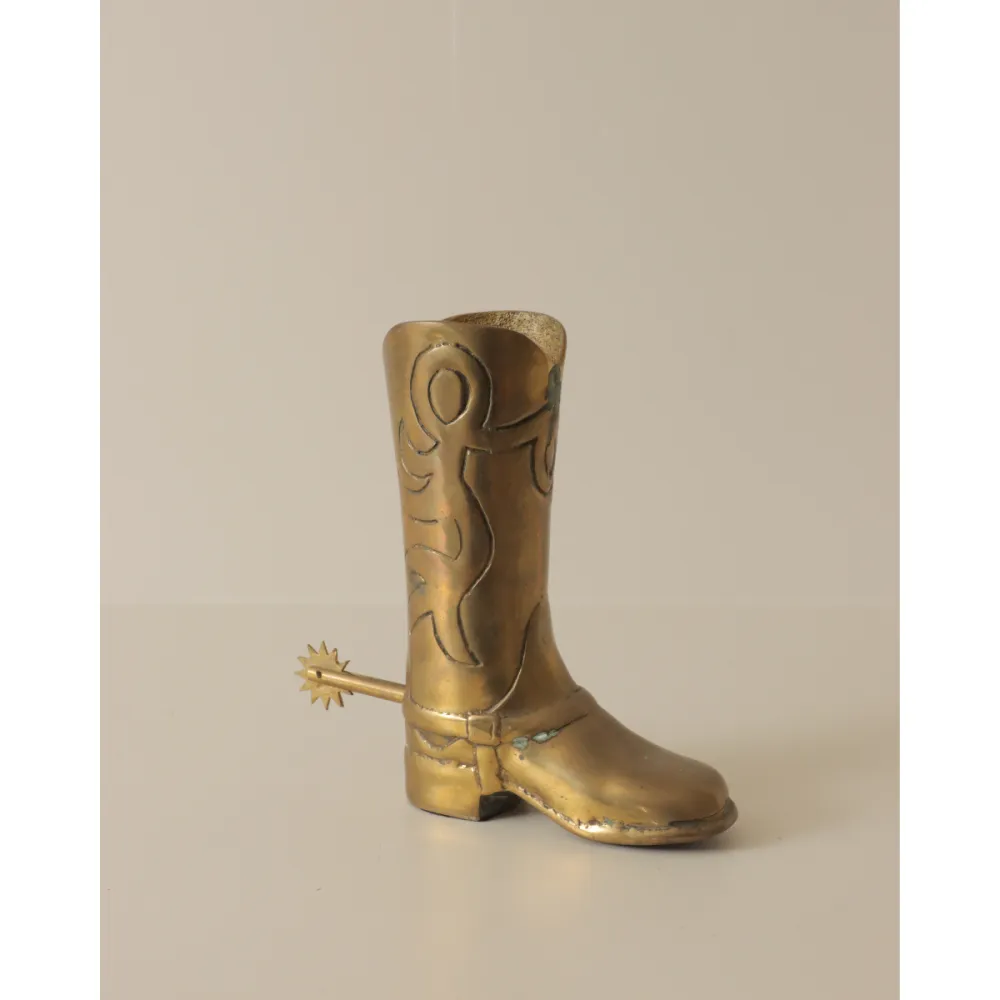 Brass Cowboy Boot