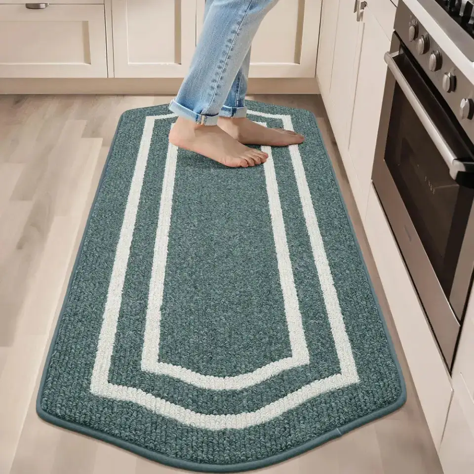 Long Oval Washable Kitchen Rug