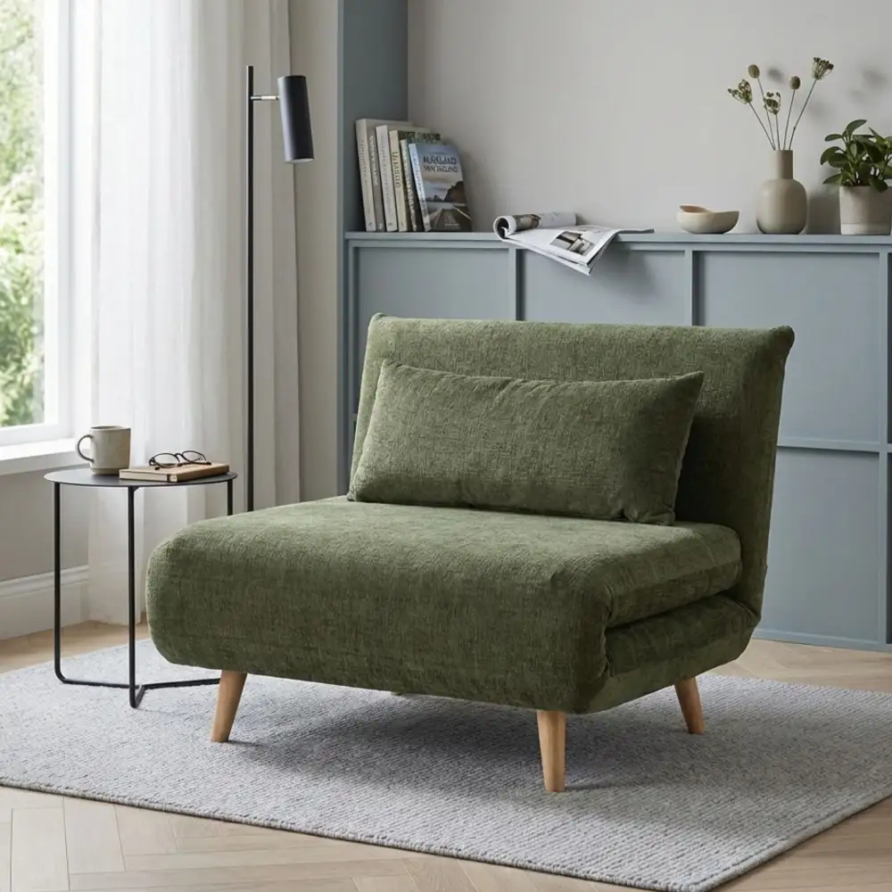 Multiuse Fold Out Adjustable Backrest Sofa Bed