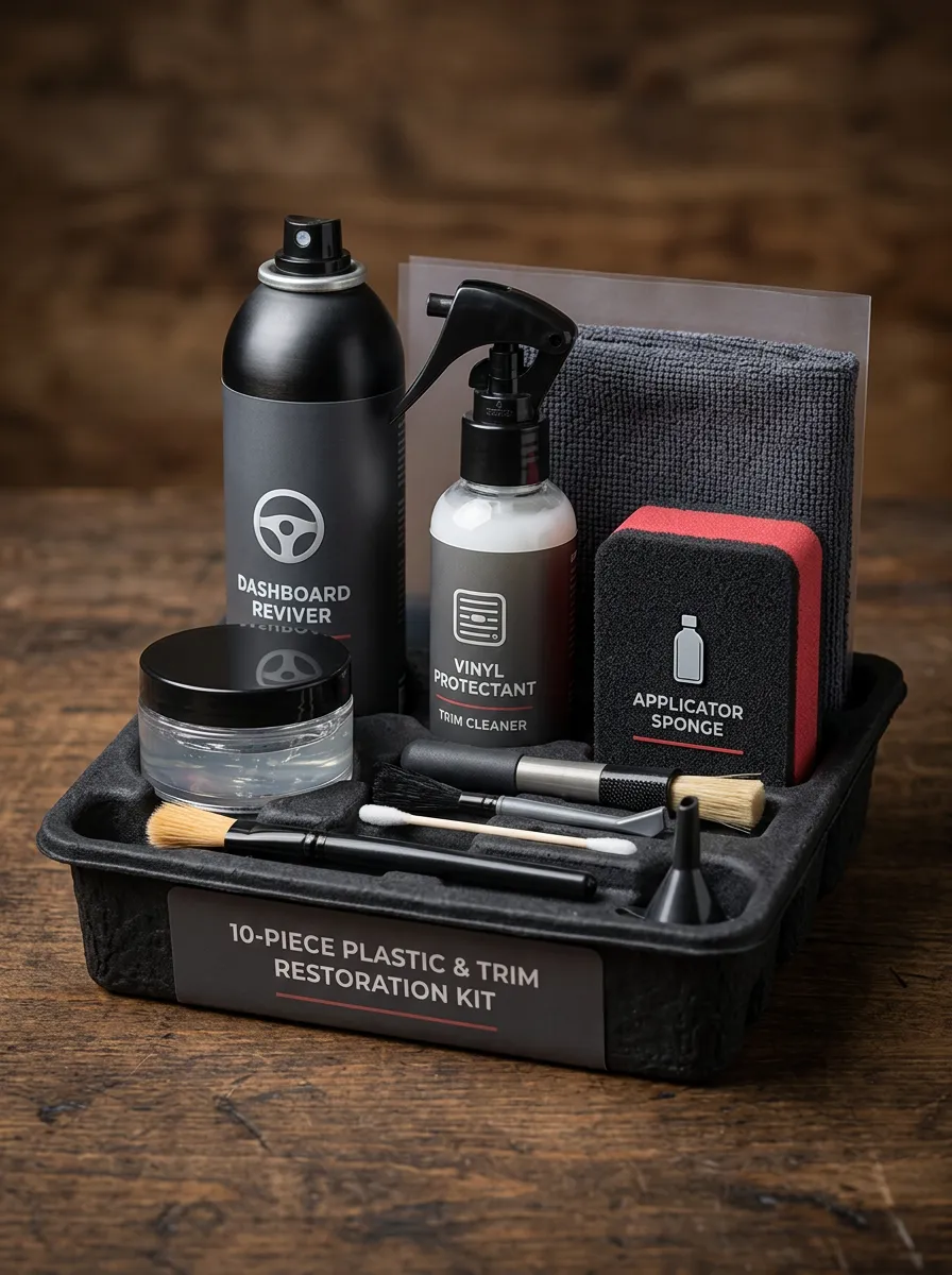 Automotive Dashboard Vinyl Restoration Kit with Printed Design