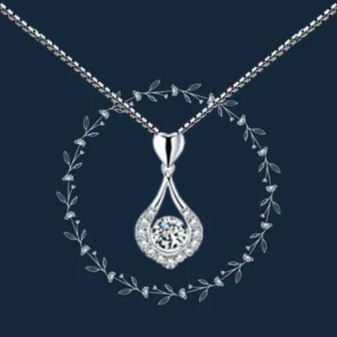 Women's Teardrop Pendant To My Soulmate Message Card