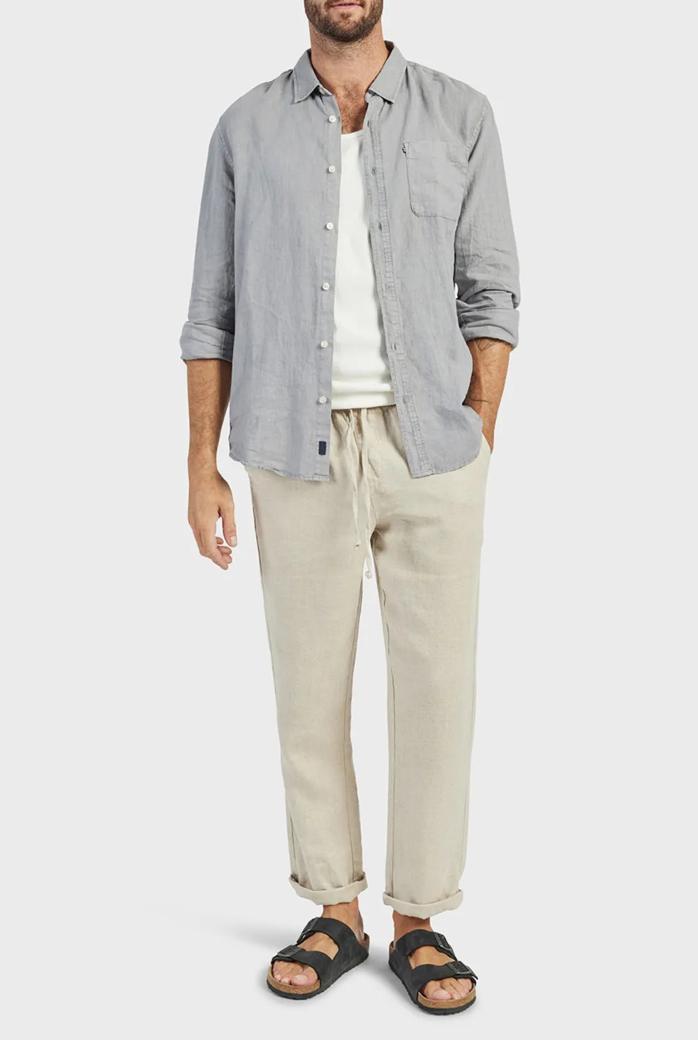 Classic Cotton Casual Long Sleeve Button Up Shirt