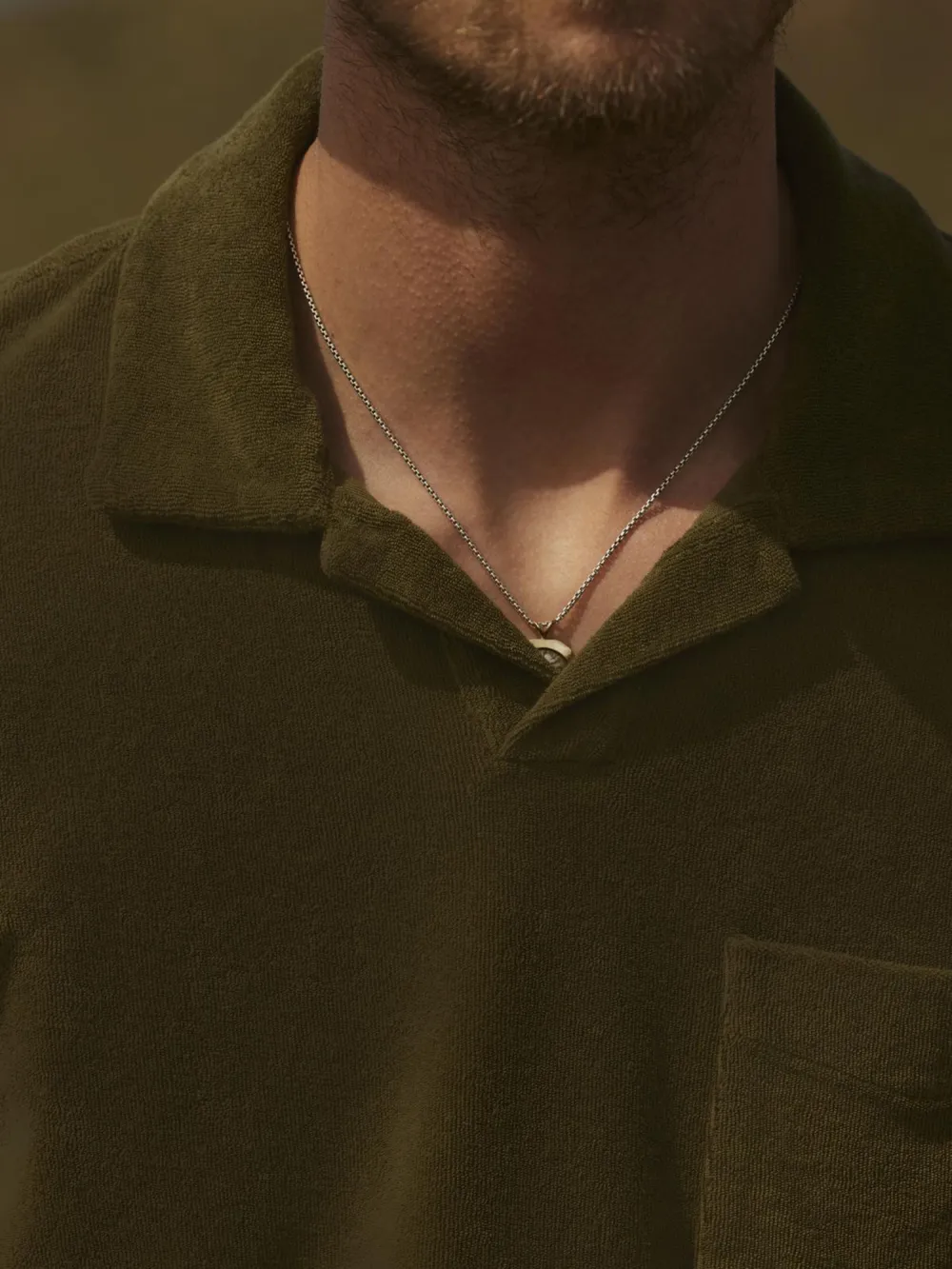 Pocket Front Lapel Neck Solid Polo Shirts