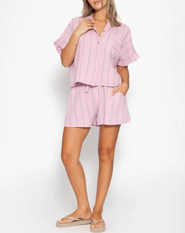 Pink Striped Shorts