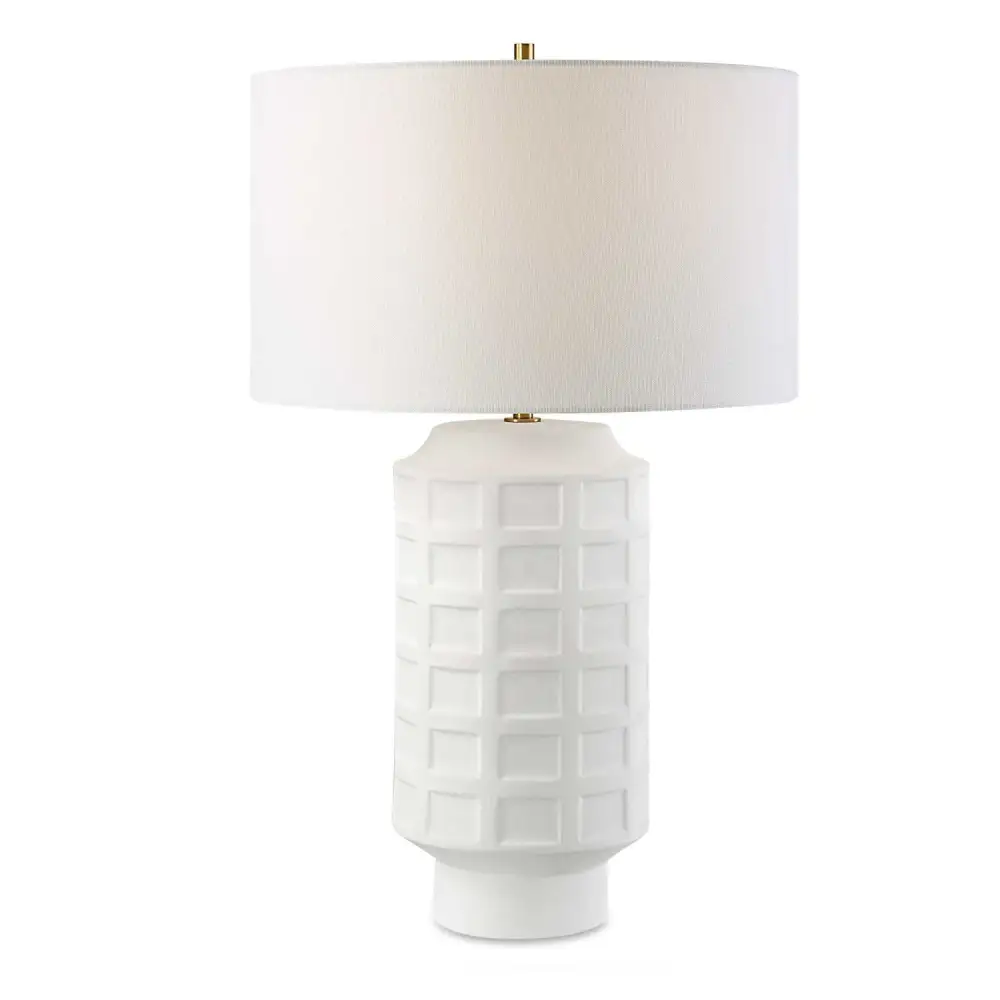 Embossed Tiles Ceramic Table Lamp