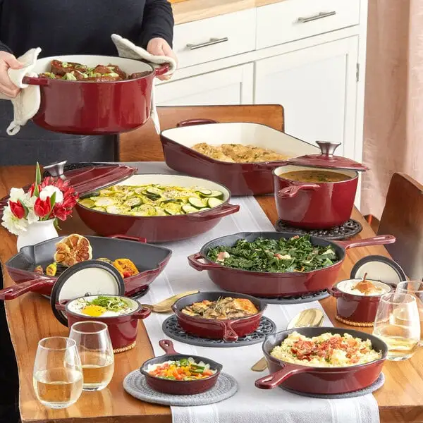 Space-Saving Enameled Cast Iron Sauce Pan with Cover