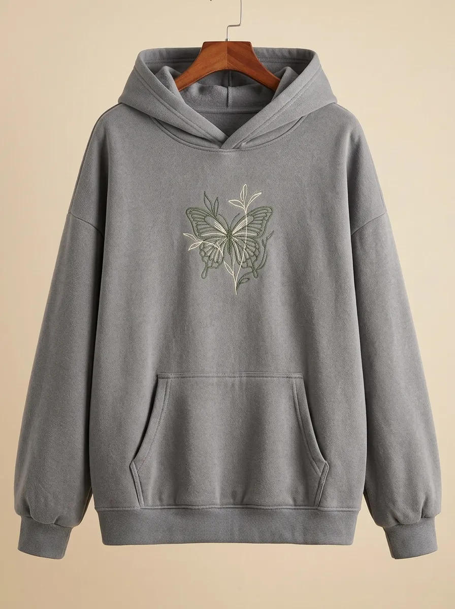 Everyday Nature Butterfly Floral Hoodie