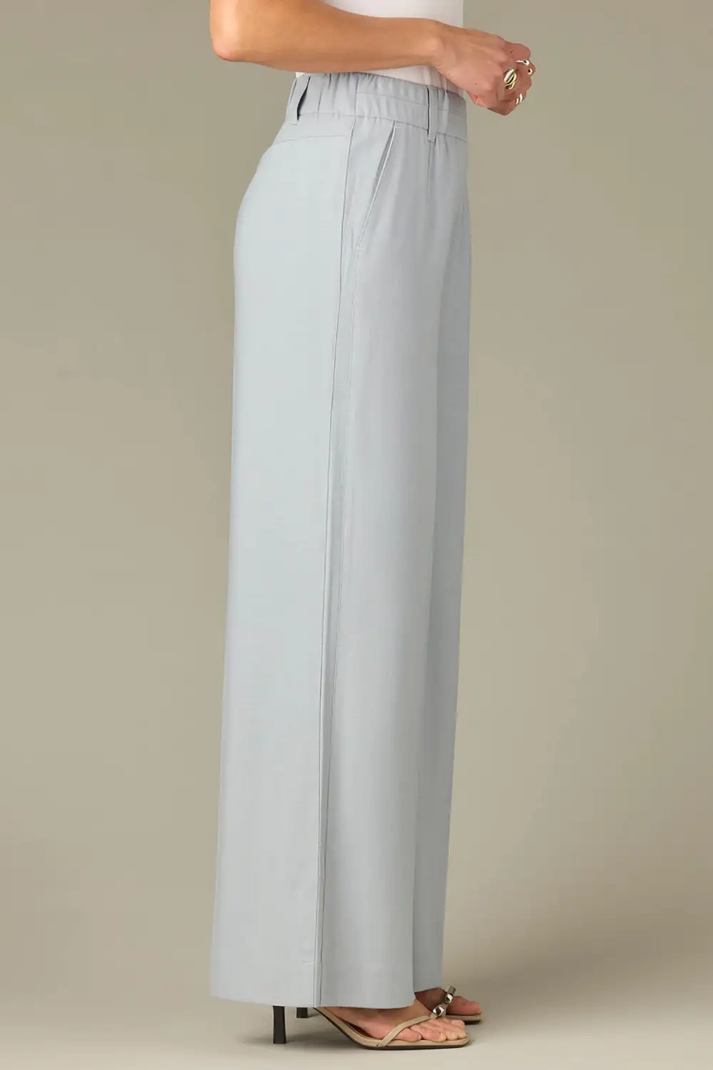 Pull-On Side Seam Tailored Trousers