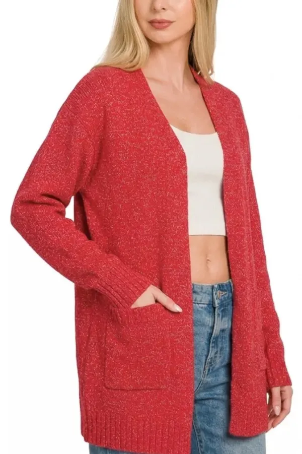 Classic Open Front Sweater Cardigan