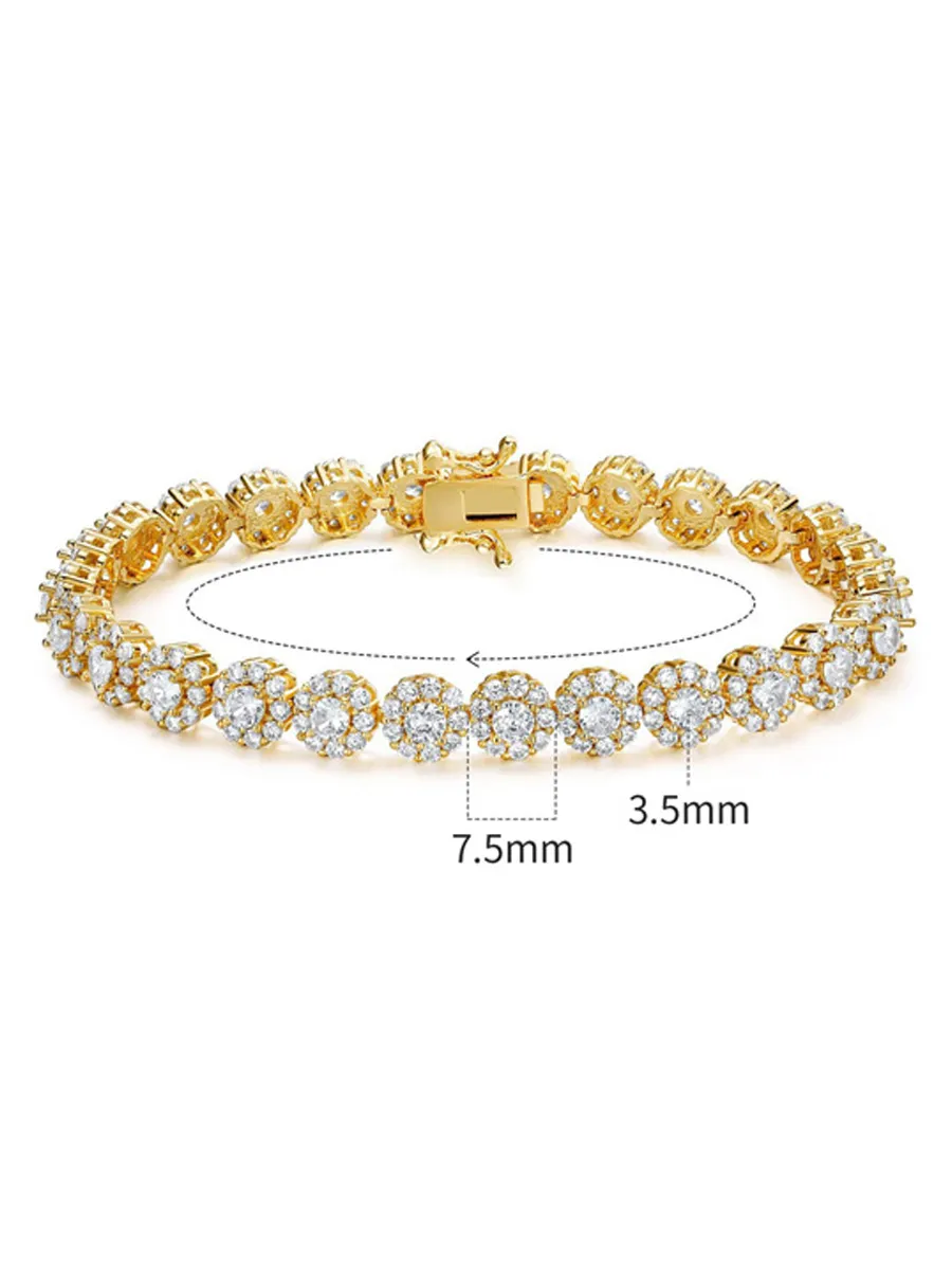 Luna Round Rhinestone Bracelet