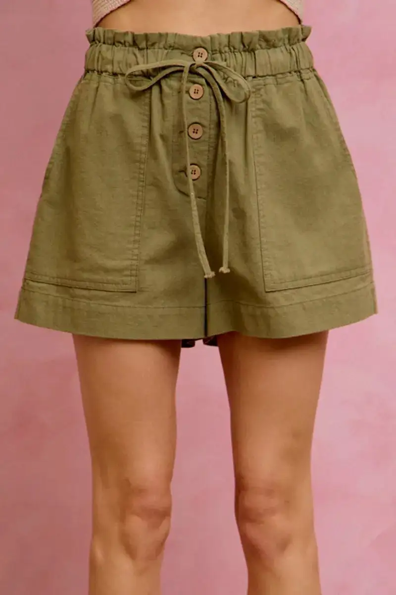 Everyday Drawstring Pocket Detail Shorts