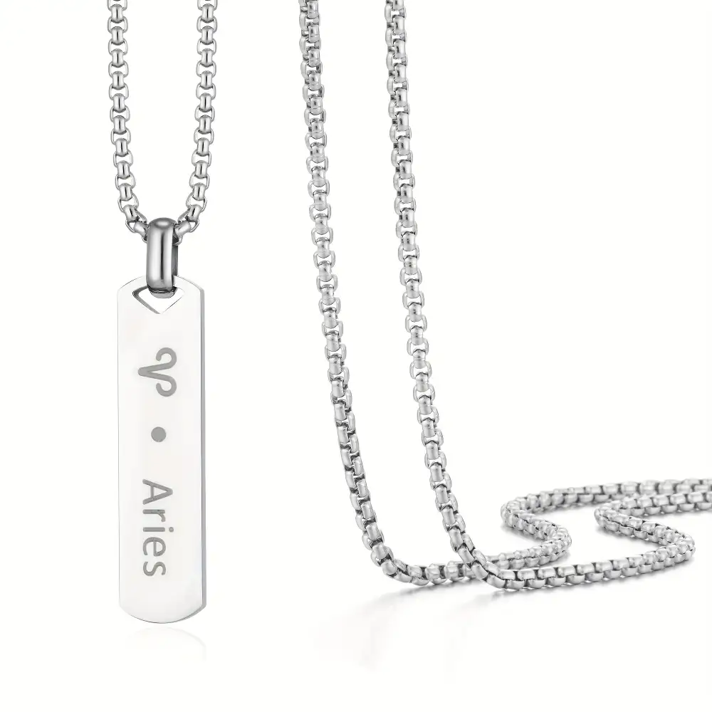 Steel Pendant Men's Necklace