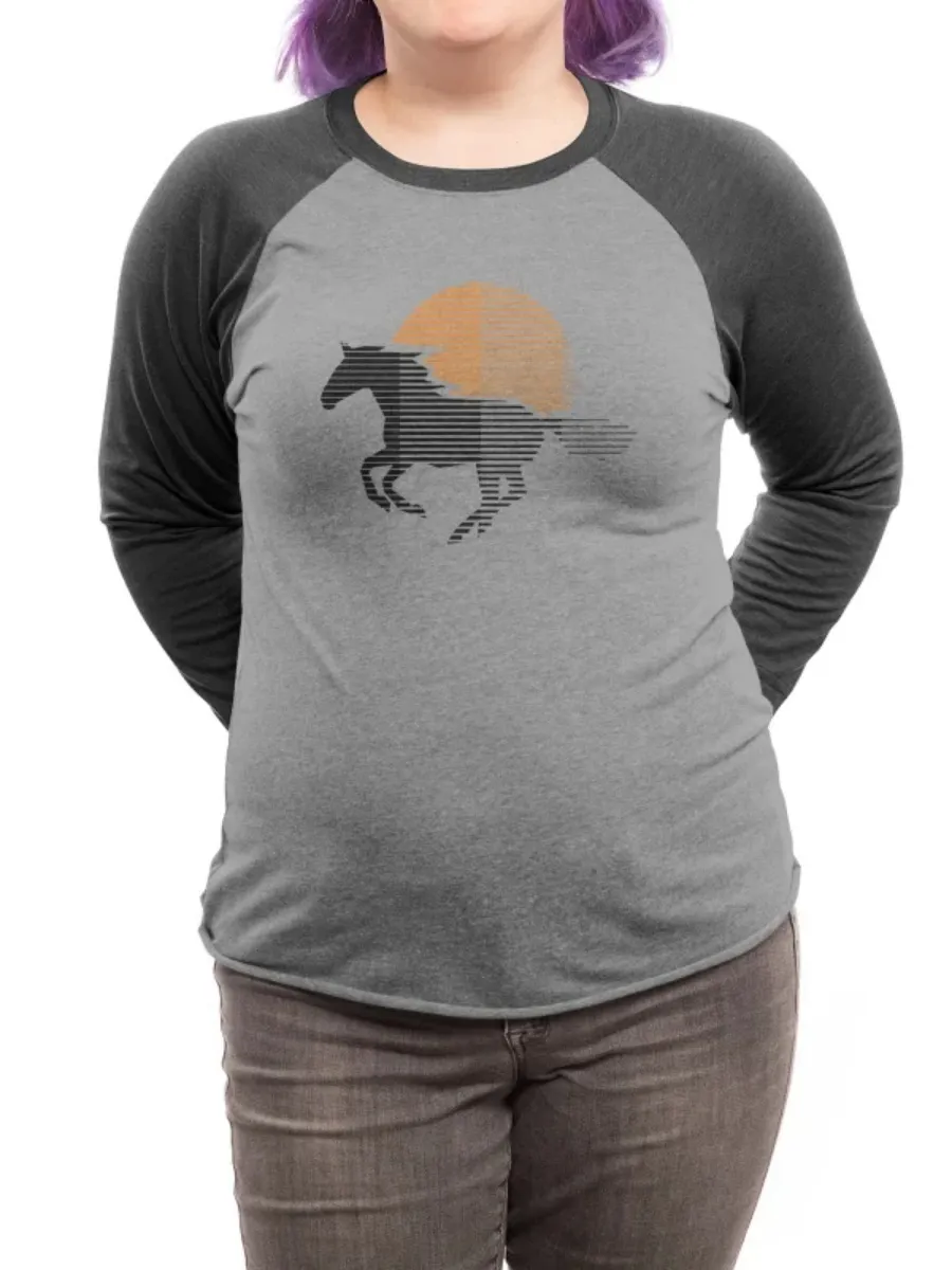 Horse and Sunset Print T-Shirt