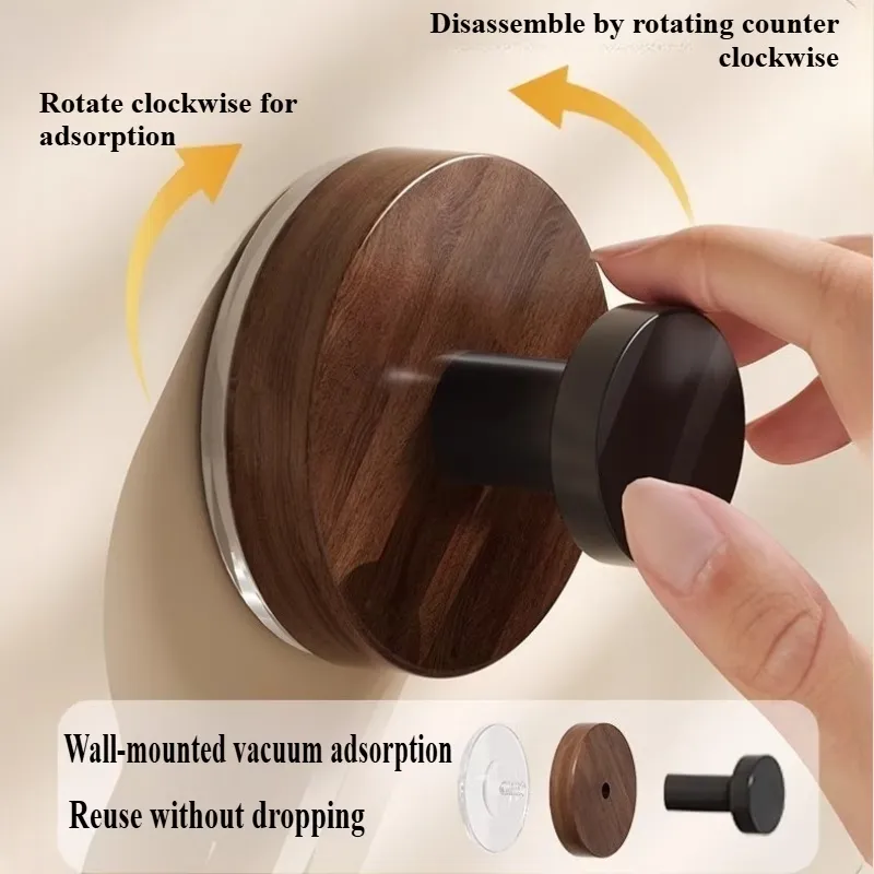 2 Pcs Stylish Wooden Wall Hook