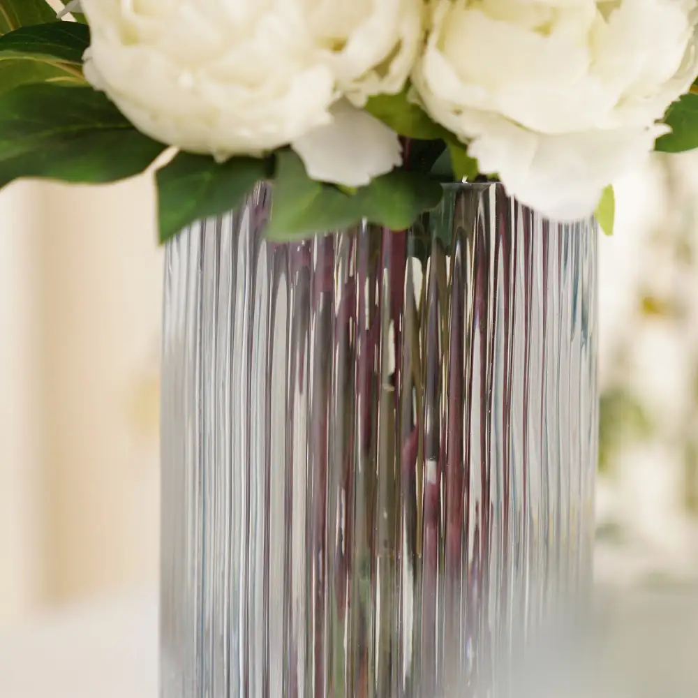 Blue Tall Glass Vase