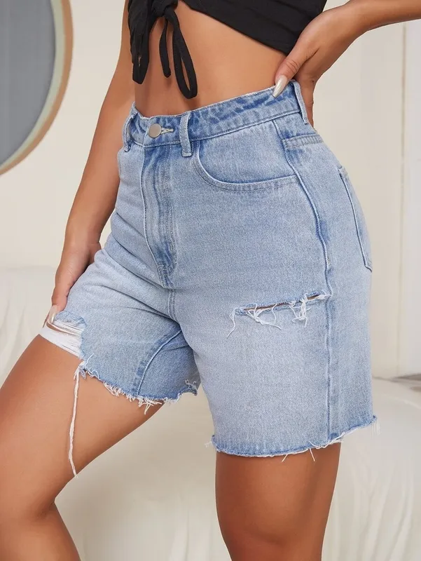 Light Blue Distressed Jeans