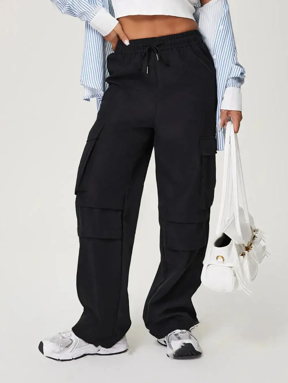 Wide Leg Drawstring Pants