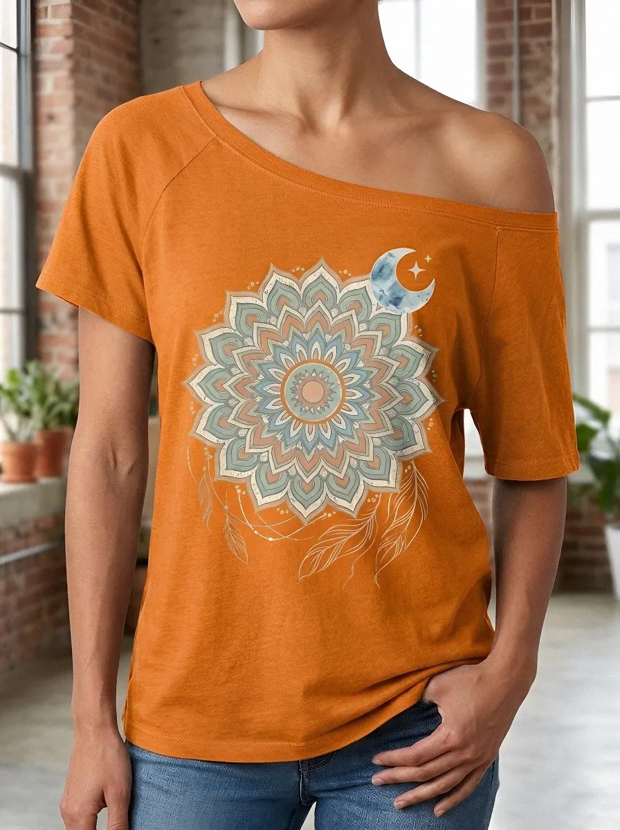 Boho Mandala Moon T-Shirt