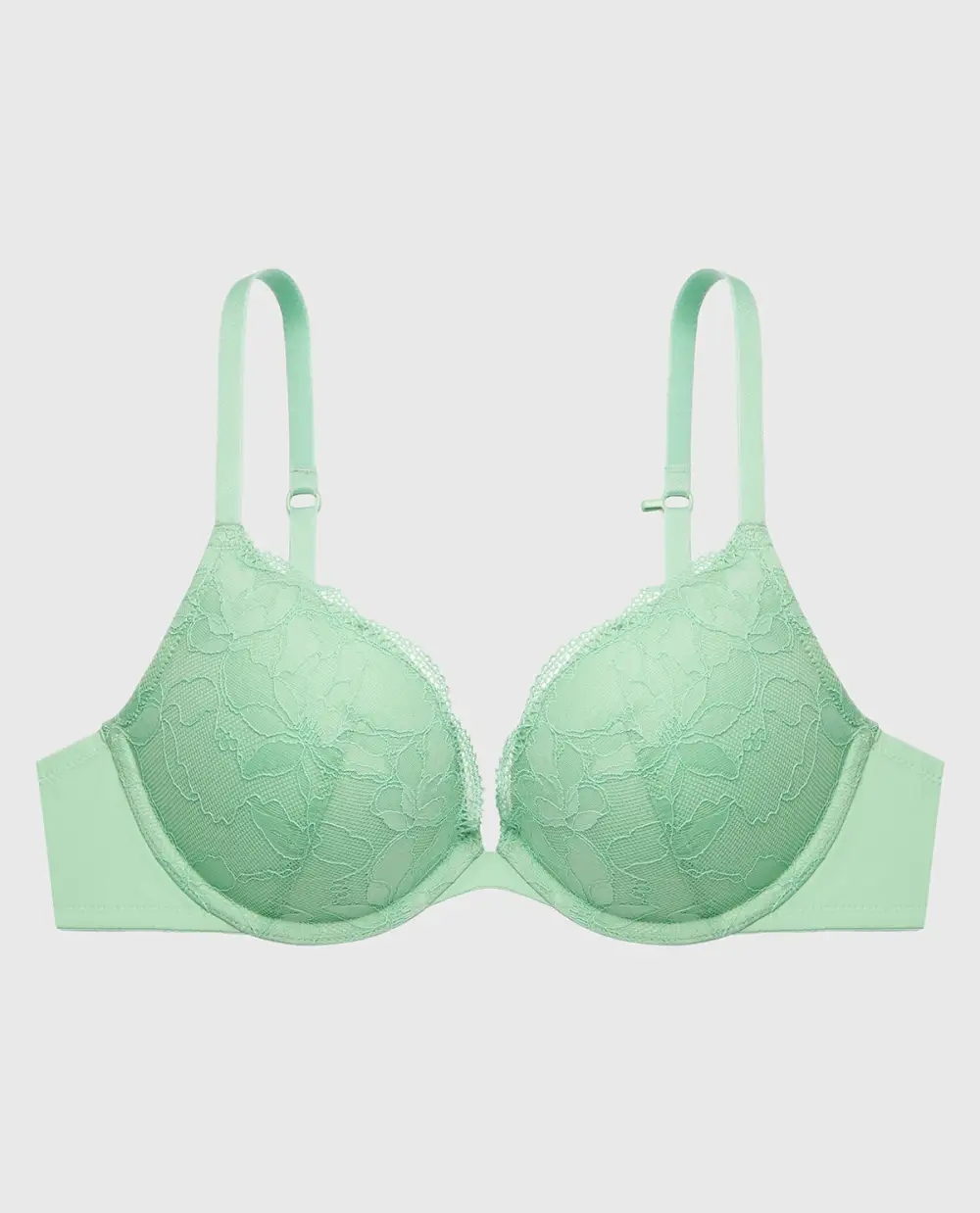 Minimal Charmed Push Up Plunge Lace Cup Bra
