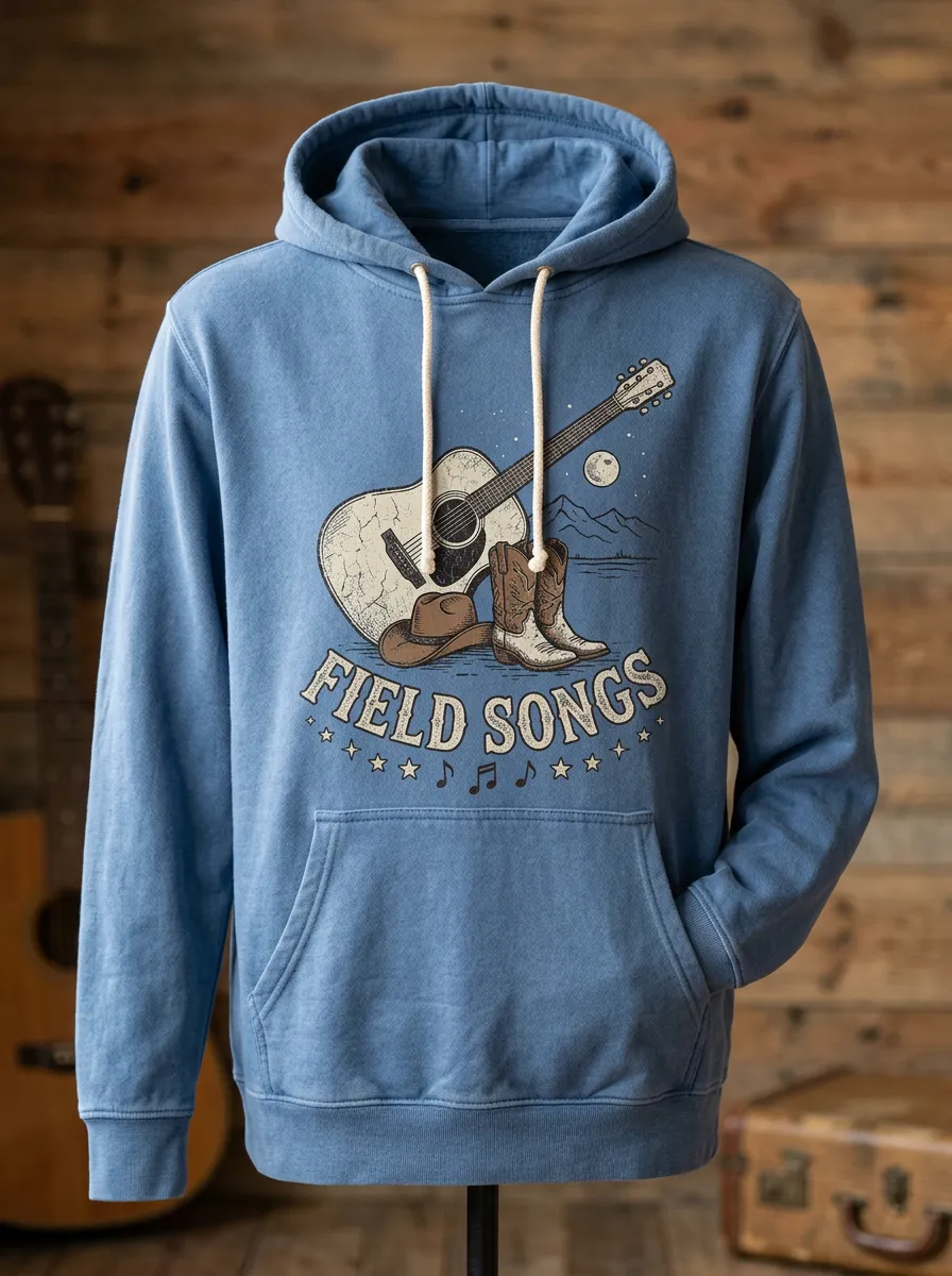 Cowboy-Boot Unisex Country Music Pullover Hoodie