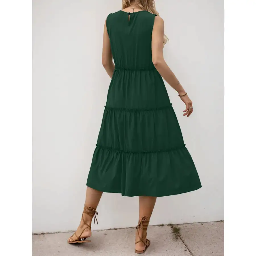 Frill Tiered Midi Dress