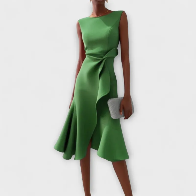 Pleated Midi Dress
