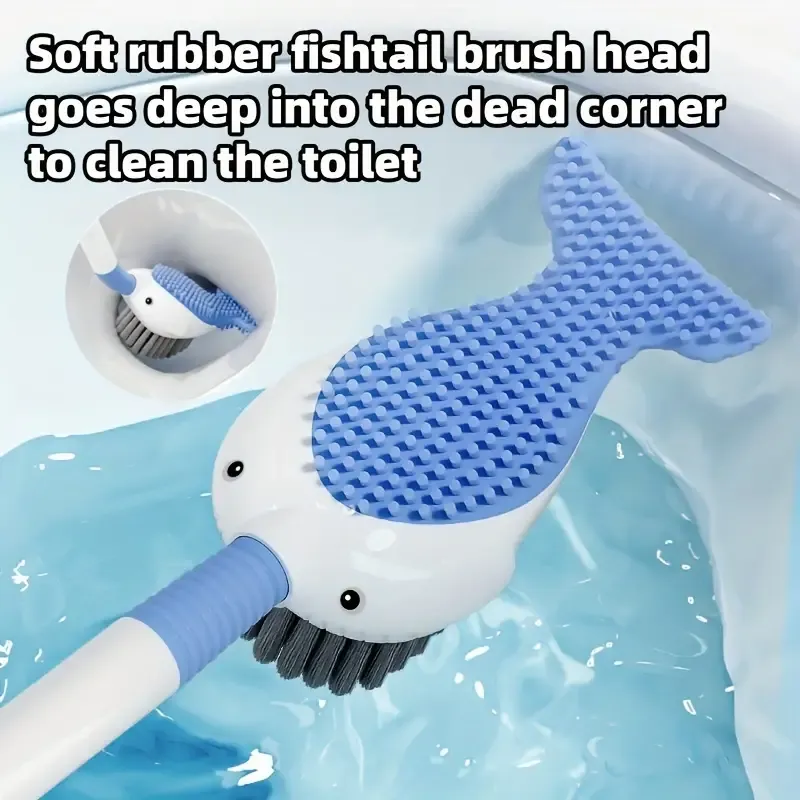 Whimsical Whale-Shaped Toilet Brush