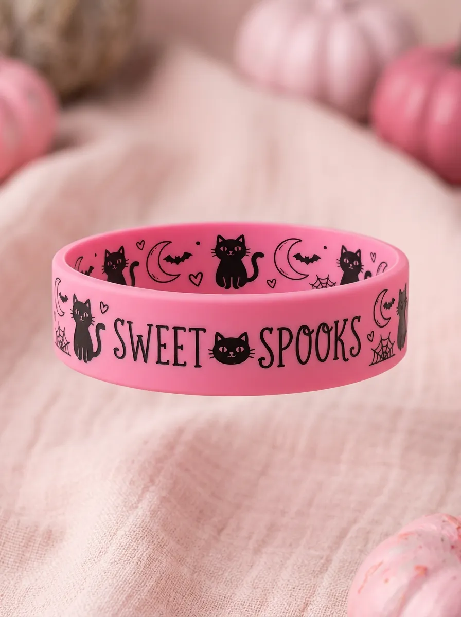 Cat Sweet-Spooks Halloween Graphic Wristband